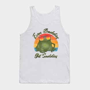 Even Baddies Get Saddies Funny Frog Tank Top